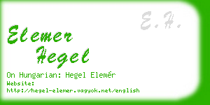 elemer hegel business card